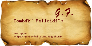 Gombó Felicián névjegykártya